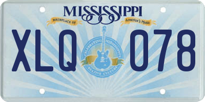 MS license plate XLQ078
