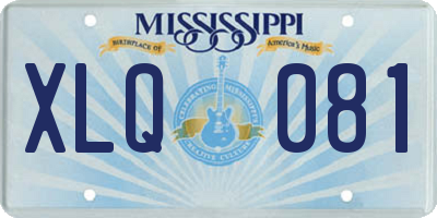 MS license plate XLQ081