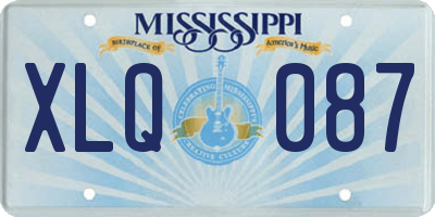 MS license plate XLQ087