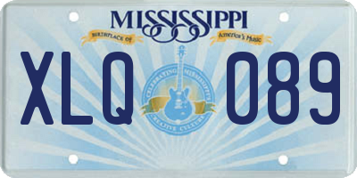 MS license plate XLQ089