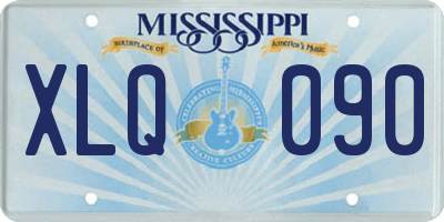 MS license plate XLQ090