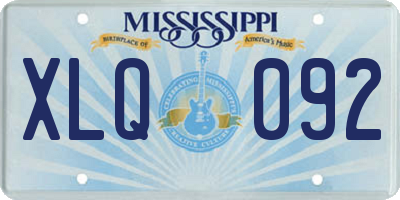 MS license plate XLQ092