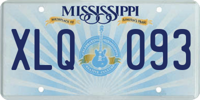 MS license plate XLQ093