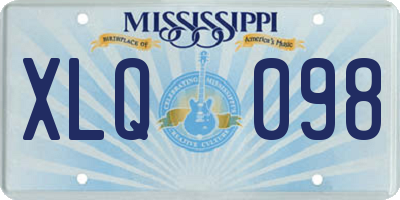 MS license plate XLQ098