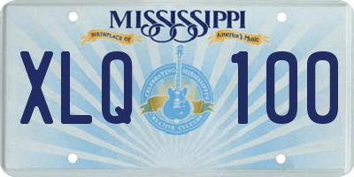 MS license plate XLQ100