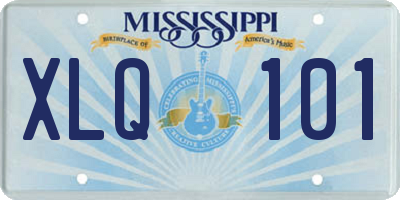 MS license plate XLQ101