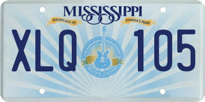 MS license plate XLQ105