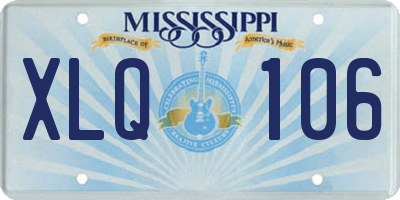 MS license plate XLQ106