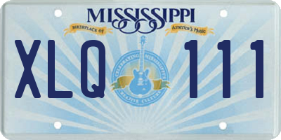 MS license plate XLQ111