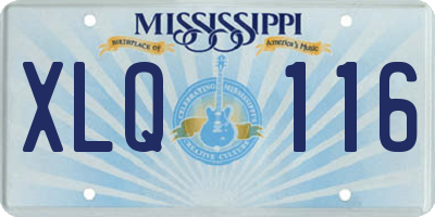 MS license plate XLQ116