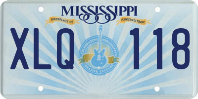 MS license plate XLQ118
