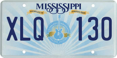 MS license plate XLQ130