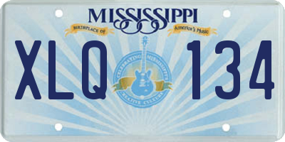MS license plate XLQ134