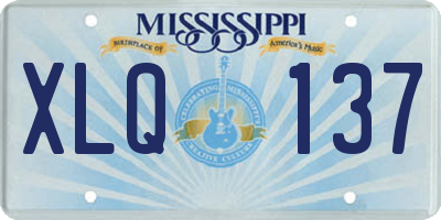 MS license plate XLQ137