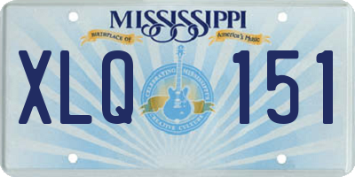 MS license plate XLQ151