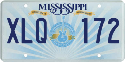 MS license plate XLQ172