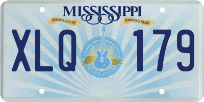 MS license plate XLQ179
