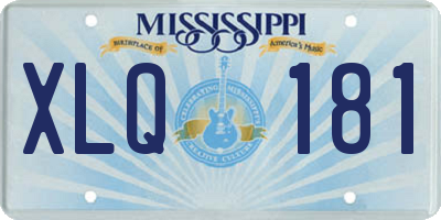 MS license plate XLQ181