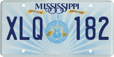 MS license plate XLQ182