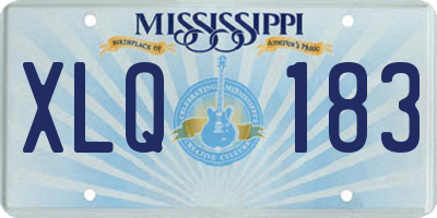 MS license plate XLQ183