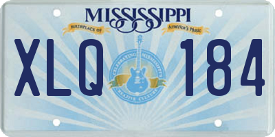 MS license plate XLQ184