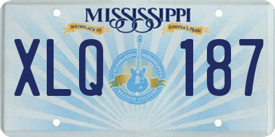 MS license plate XLQ187