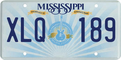 MS license plate XLQ189