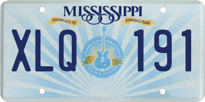 MS license plate XLQ191