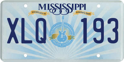 MS license plate XLQ193