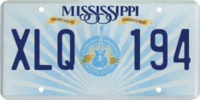 MS license plate XLQ194