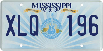 MS license plate XLQ196