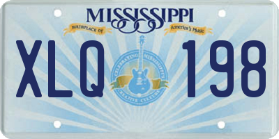 MS license plate XLQ198
