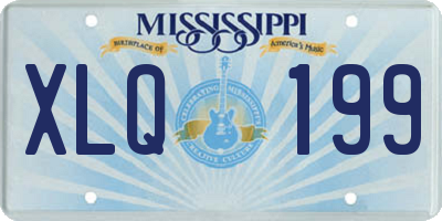MS license plate XLQ199