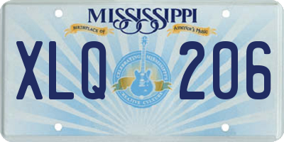 MS license plate XLQ206