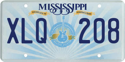 MS license plate XLQ208
