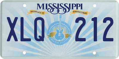 MS license plate XLQ212