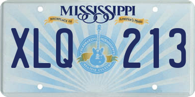 MS license plate XLQ213