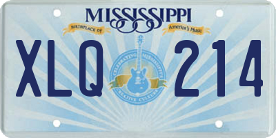 MS license plate XLQ214