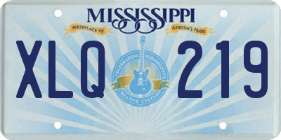 MS license plate XLQ219