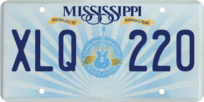 MS license plate XLQ220