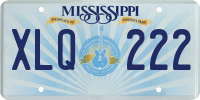 MS license plate XLQ222