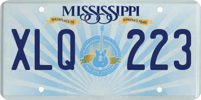 MS license plate XLQ223