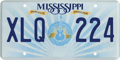 MS license plate XLQ224