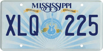 MS license plate XLQ225
