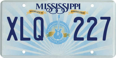 MS license plate XLQ227