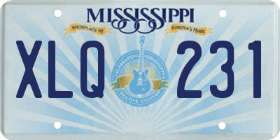 MS license plate XLQ231