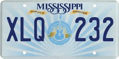MS license plate XLQ232