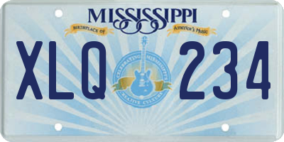 MS license plate XLQ234