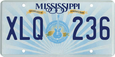 MS license plate XLQ236