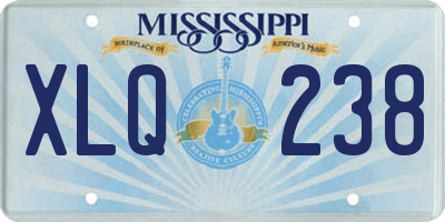 MS license plate XLQ238